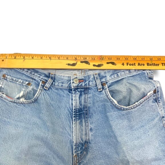 VTG Lucky Brand Men’s Blue Faded Jeans Denim 36x32 Relax Fit Zip Made in USA - Picture 12 of 16